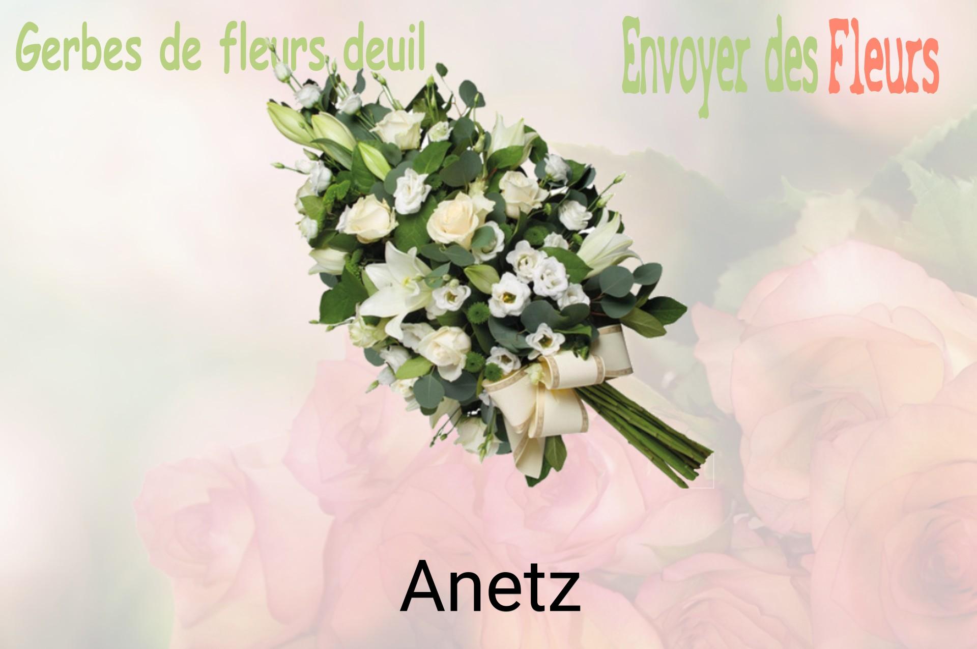 Gerbe de fleurs de deuil livrée à Anetz